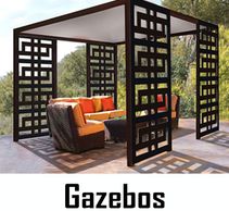 Gazebos, Trellises, Pavilions, Canopy Beds, Patio Screens. Custom Made in USA by CHIC SETTER
