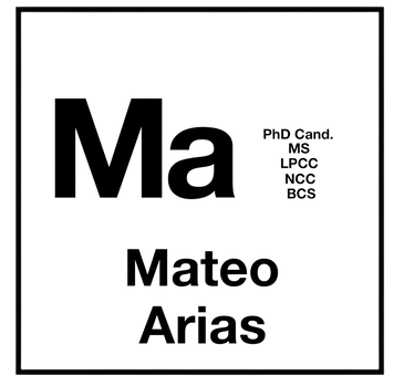 Logo with 'Mat Mateo Artas' text in a square frame.