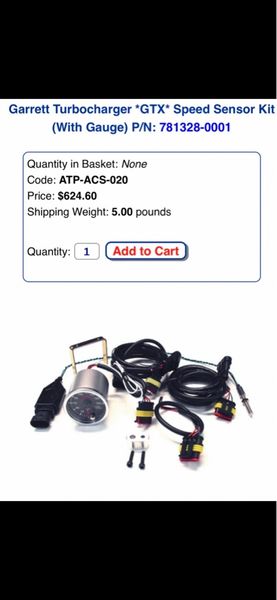 Garrett Shaft Speed Sensor