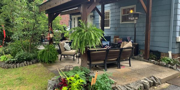 Landscape design experts working on a home in Hudson, OH.