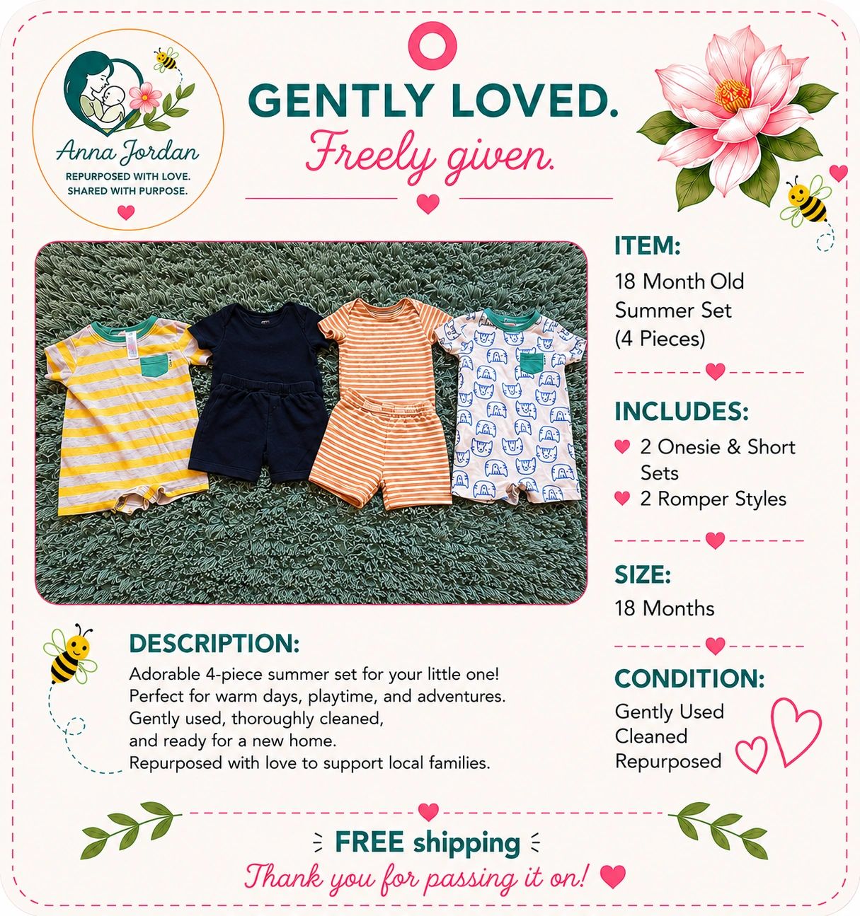 18 Month Summer Set (4 Pieces)

