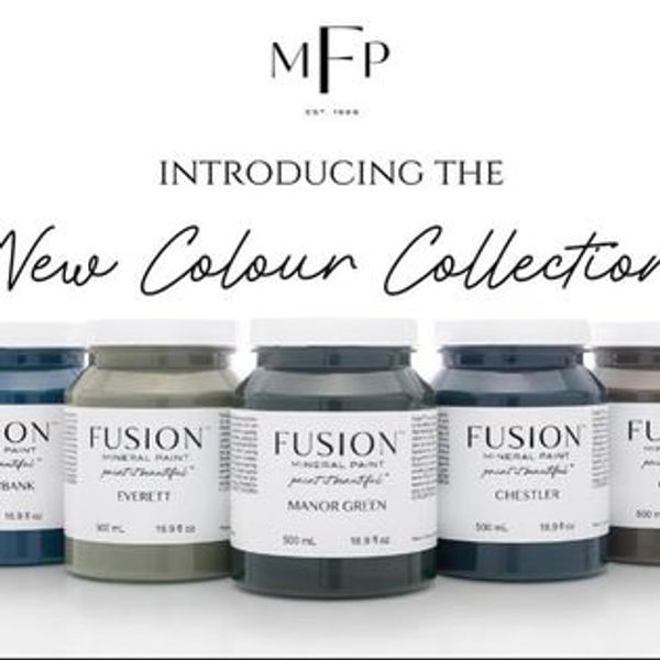 Jars of Fusion Mineral Paint in the newly launched colors