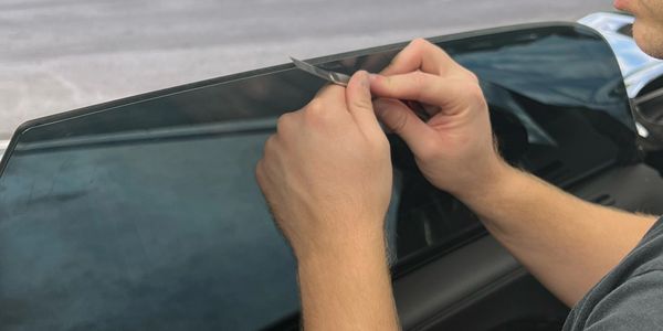 Professional window tinting, micro edge trim