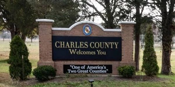 Entrance sign welcoming visitors to Charles County.