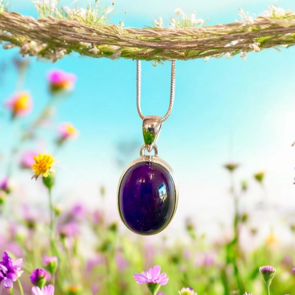 Necklace With Amethyst Pendant