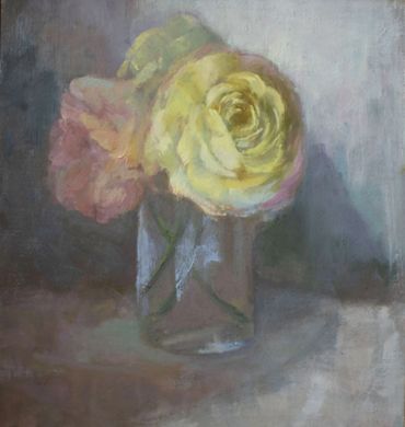 Floral still life oil painting