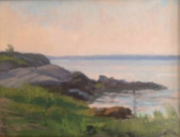 Cove Beach , Stamford CT,  Plein air painting, sailboats