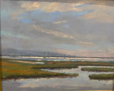 East Creek Nantucket MA Oil paintings Seascape planar