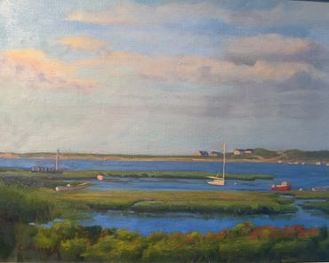 Market Nantucket MA seascape oil paintings plain air