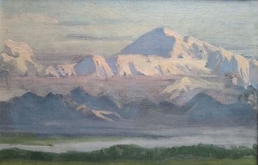 MT McKinley, Alaska, Plein air painting Alaska, Alaska paintings, Talkeeetna, AK landscape oil paint