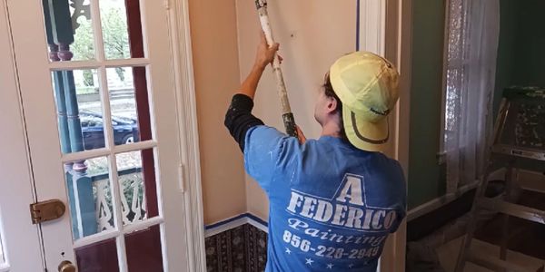 Painting foyer in Evesham Township, NJ