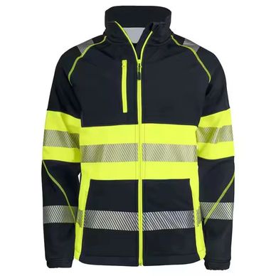 Safety jacket is made of polyester, cotton, and nylon, offering waterproof protection.