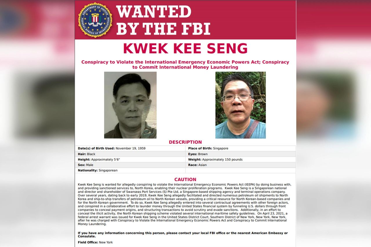 Singaporean wanted by FBI over money laundering & selling oil