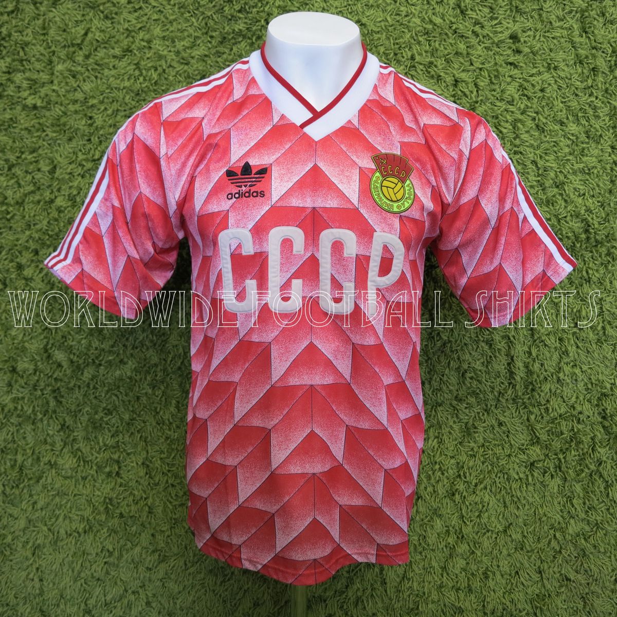 1988-1989 CCCP SOVIET UNION USSR RUSSIA HOME FOOTBALL SHIRT 42/44" L 9.5/10  LIKE