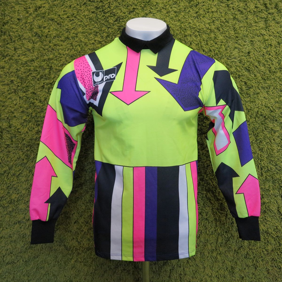 MAILLOT UHLSPORT GOAL vintage football années 90 shirt n°1