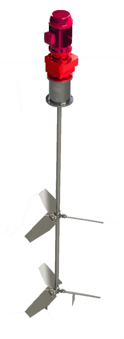 Small top entry agitator