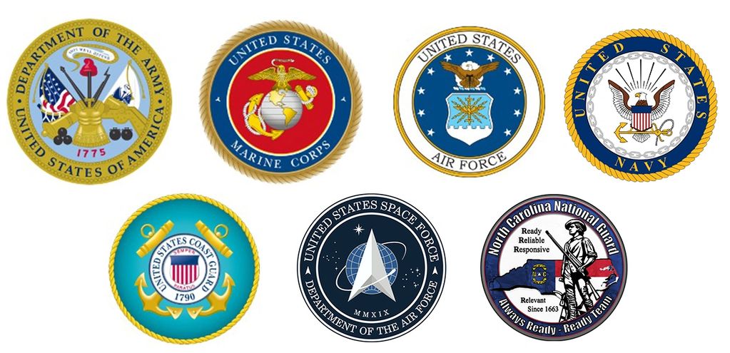 Seven military forces in NC