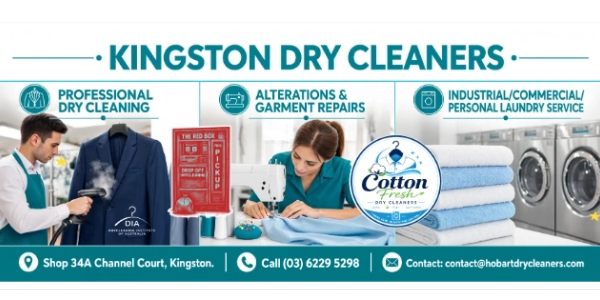 Banner for Kingston Dry Cleaners Social Media and website