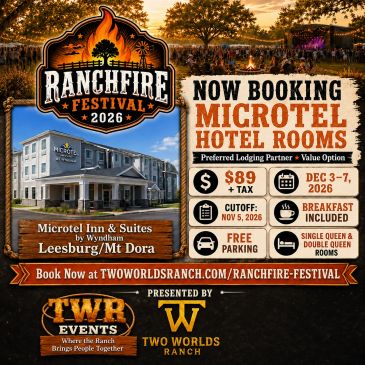 Ranchfire Festival 2026 hotel booking at Microtel Inn & Suites in Leesburg/Mt Dora.