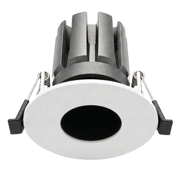 Modern recessed LED downlight with heat sink.