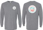 Long sleeve shirt  - Heather gray colour, front left chest logo and back logo