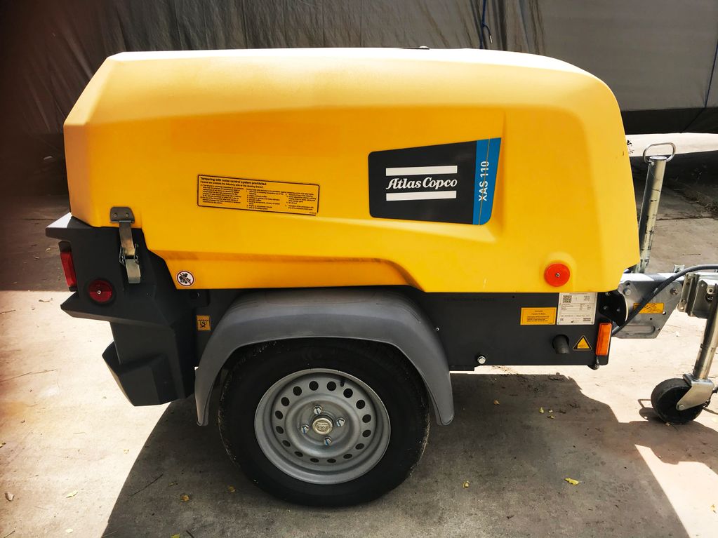 for sale used Atlas Copco XAS110 110 CFM Towable Air Compressor Diesel