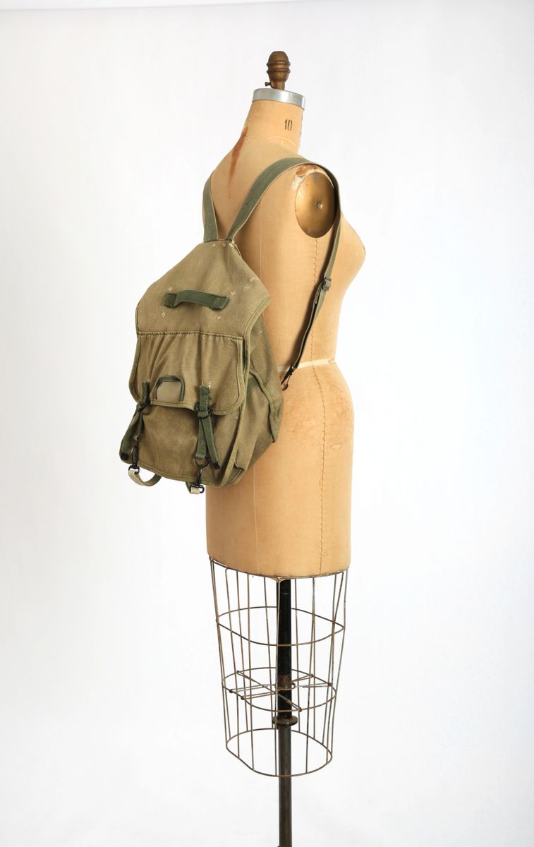 Front Pocket Small Canvas Backpack