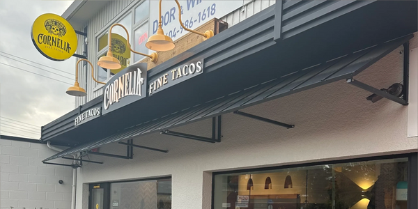 Exterior image of a Mexican restaurant called Cornelia
