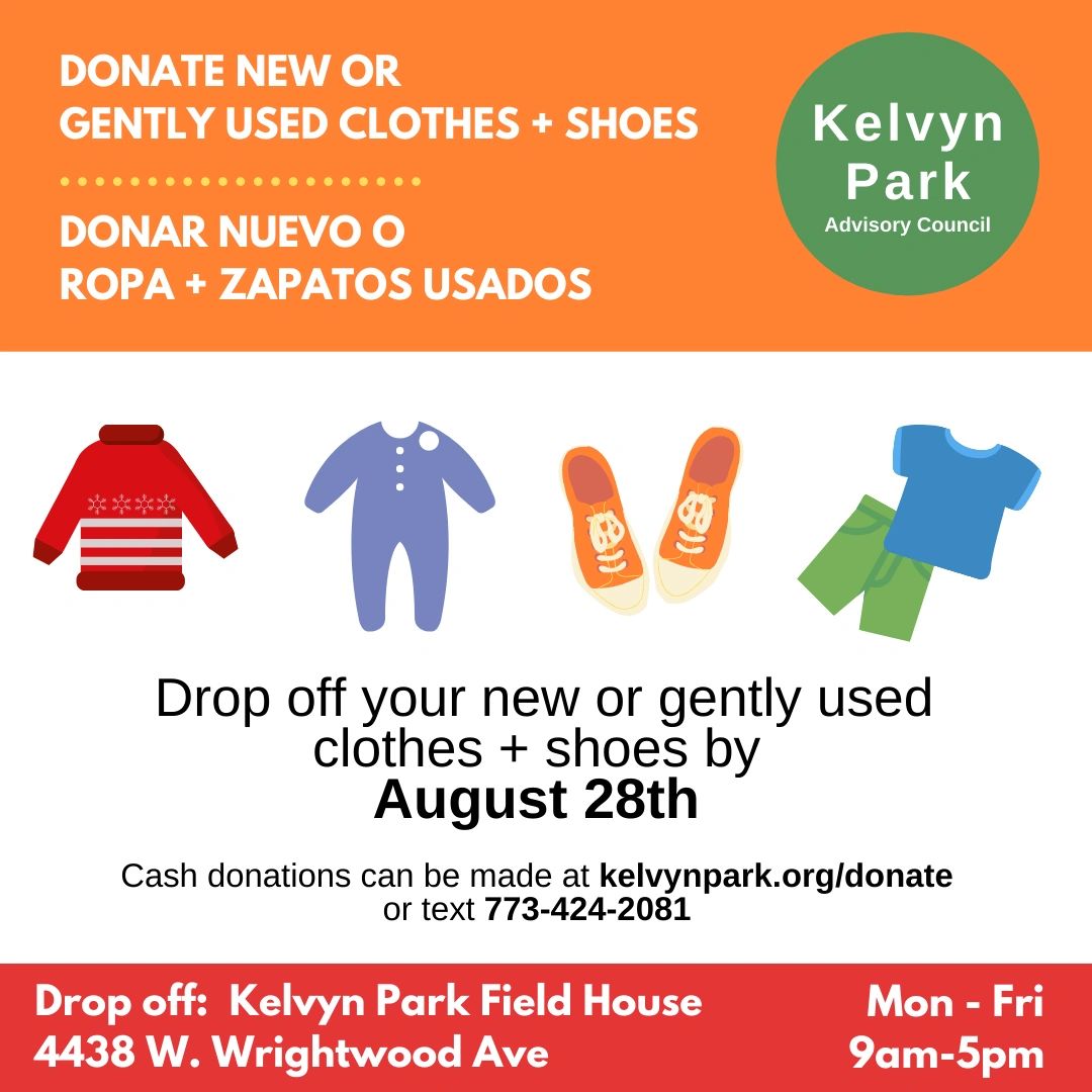 FREE Gently Used Clothes  Ropa en buen estado GRATIS , Kelvyn Park Junior  & Senior High School
