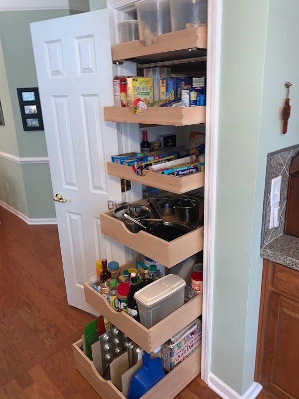 Pantry roll out shelves in the Charlotte area.