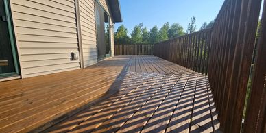 Fresh deck stain in Nashwauk, MN.