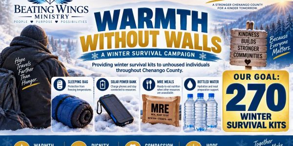 Winter survival kits distributed to help unhoused individuals in Chenango County.