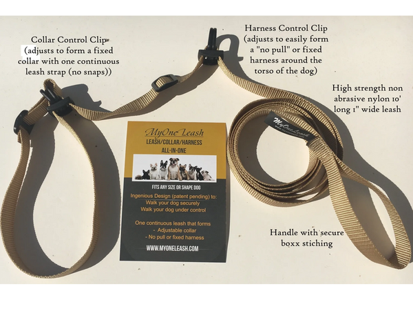 Myoneleash - All in One Dog Leash, Dog Collar and Dog Harness