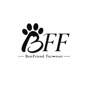 Logo with a paw print and text "BFF Best Friend Fur-ever".