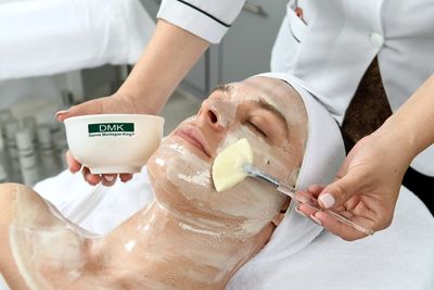 The DMK Enzyme Therapy Masque application process