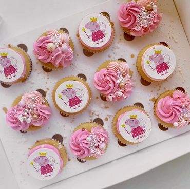 Edible Images Perth, Edible Peppa Pig cupcake toppers, Edible Peppa Pig Fairy cupcake toppers