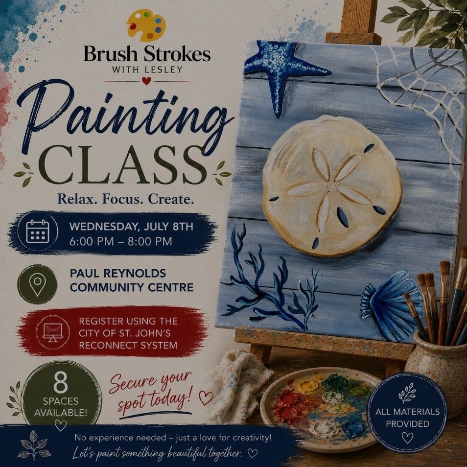 Painting class with Lesley on July 8th, all materials provided.