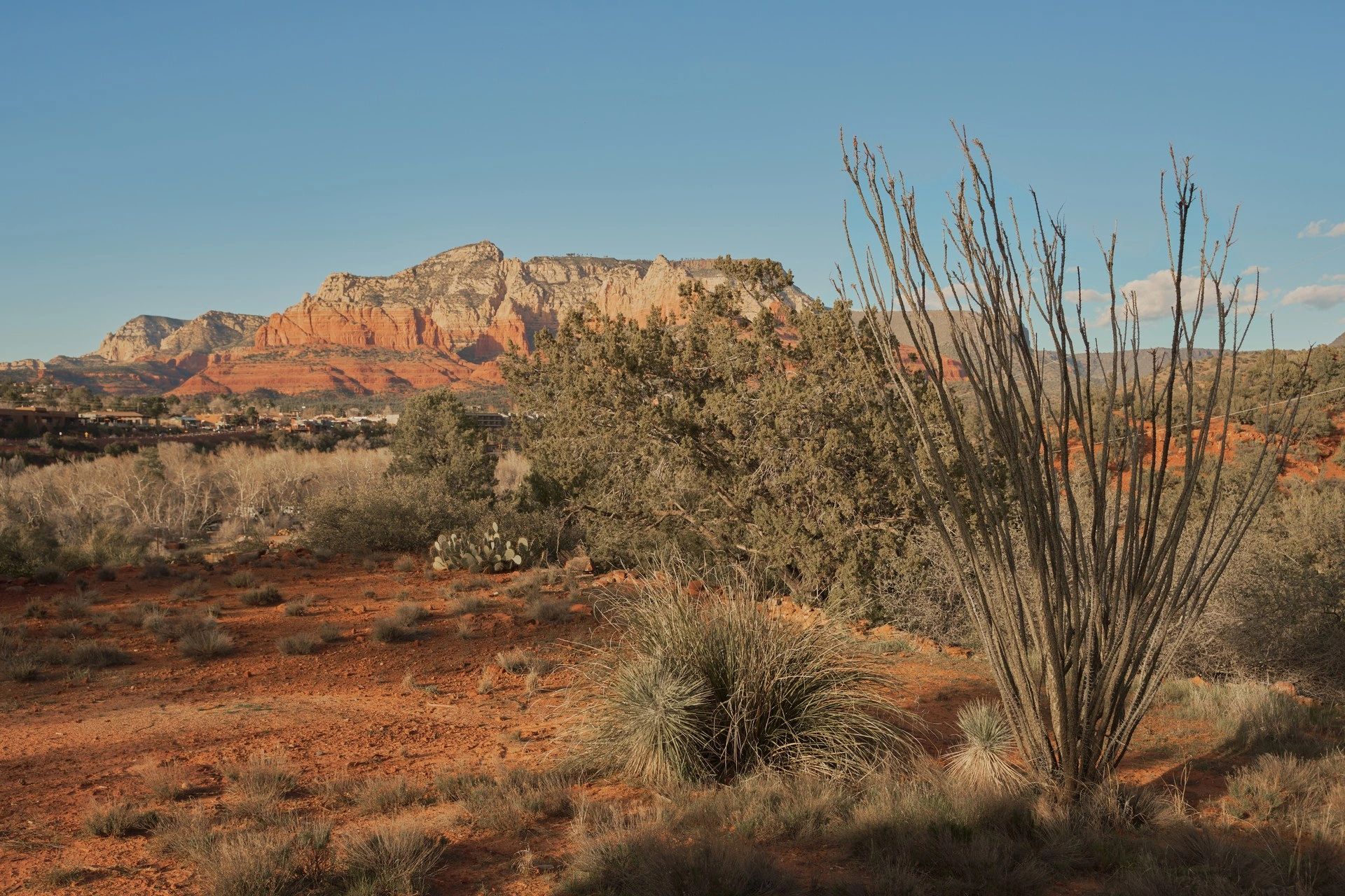Aerial view of Gassaway Estate among Sedona red rocks