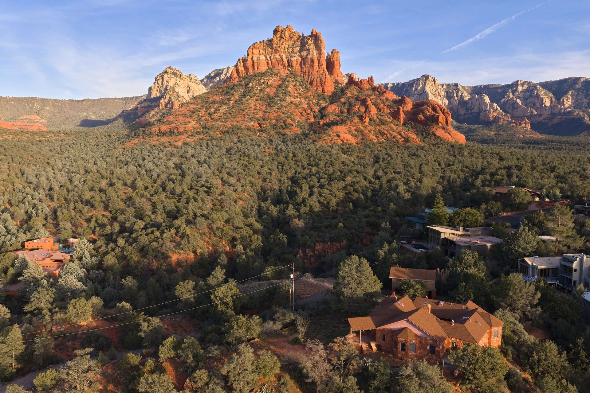 Panoramic red rock views from the estate