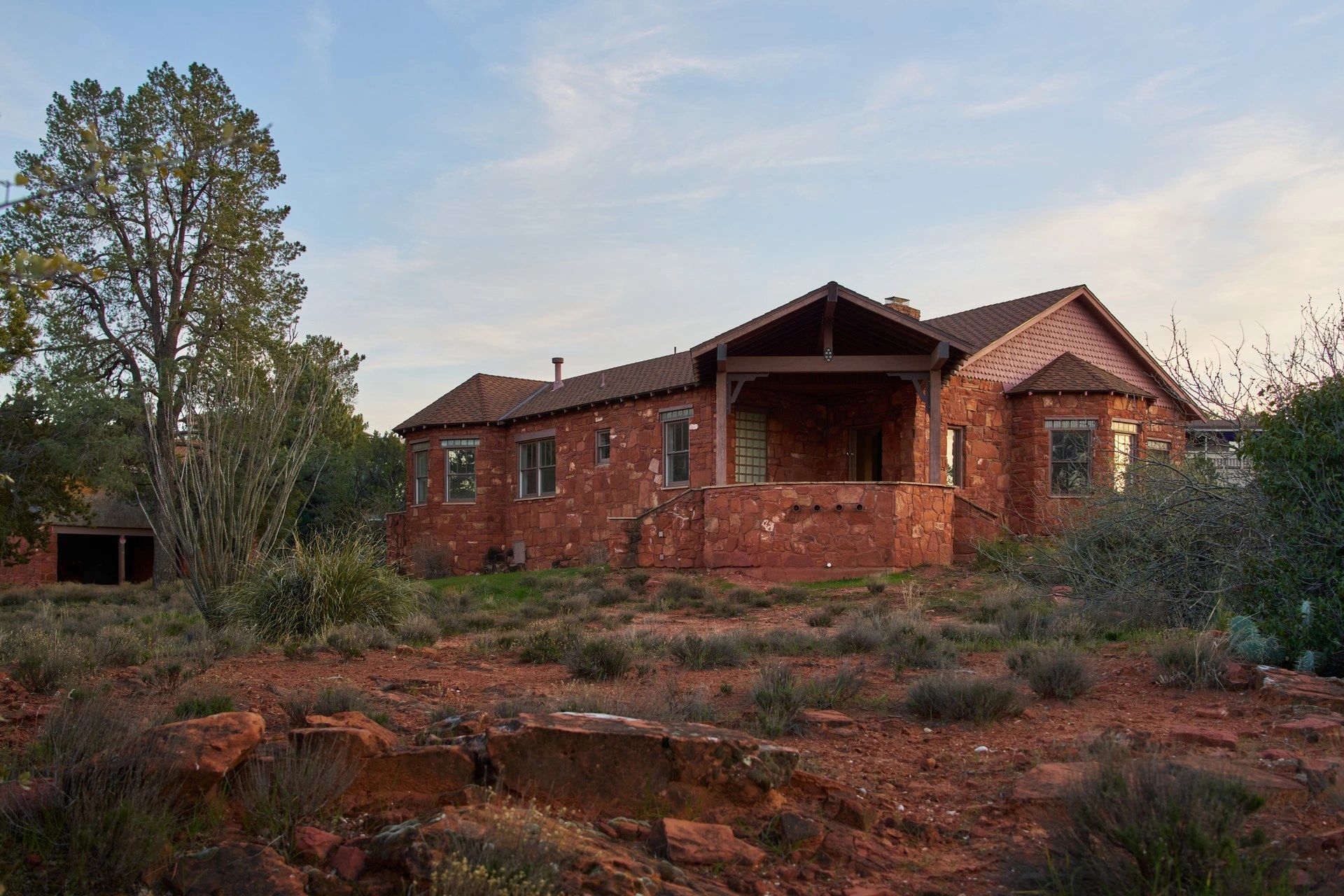 Sedona red rock formations at sunset
