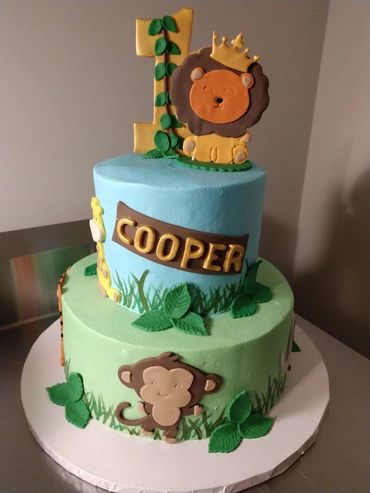 King of the Jungle Animals Cake, VintageBakery.com 803-386-8806