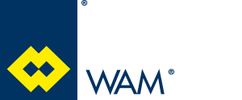 WAM company logo with distinctive yellow and blue design.