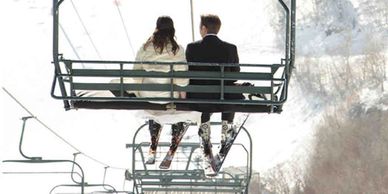 Alpine Wedding, Ski Lift Romance