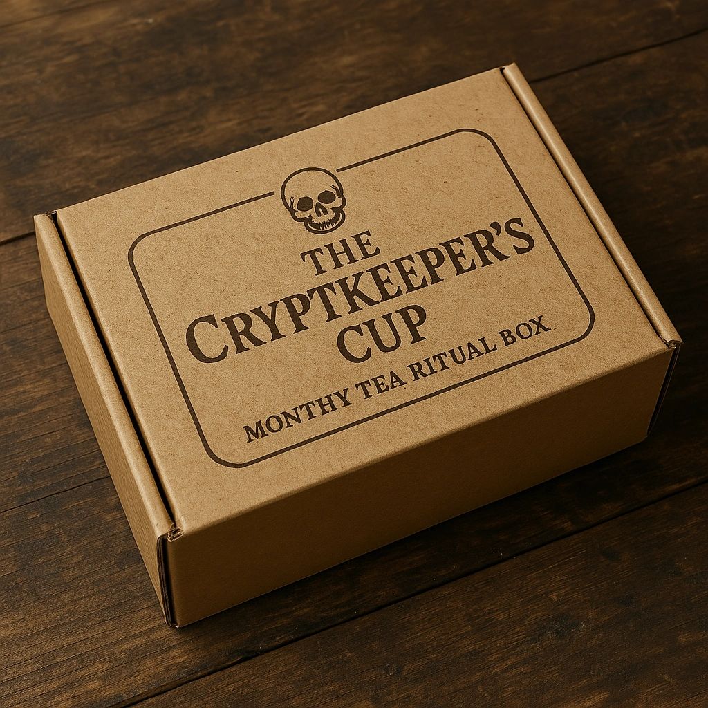The Cryptkeeper's Cup monthly herbal tea subscription box.