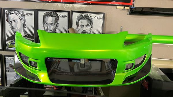 Honda S2000 front bumper Vinyl Wrapped in Gloss Green