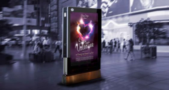 Outdoor LCD Kiosk plinth digital marketing signage options IP65 rated freestanding sign 