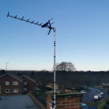 Digital TV Aerial Installation, Chimney mounted