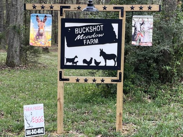 Buckshot Meadow Farm sign