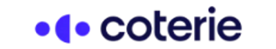 Logo of Coterie featuring purple dots and text.