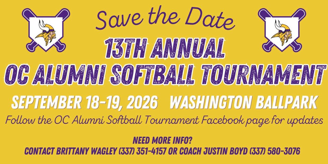 Save the date for the 13th Annual OC Alumni Softball Tournament.